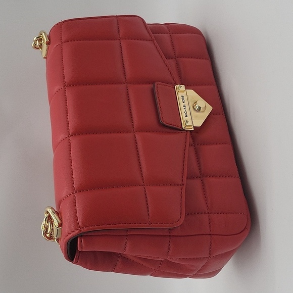 233- Michael Kors Women's Crosbody Crimson Red Color NWT - Picture 1 of 14